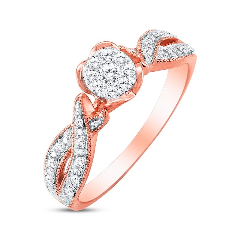 Previously Owned Diamond Ring 1/5 carat tw 10K Rose Gold
