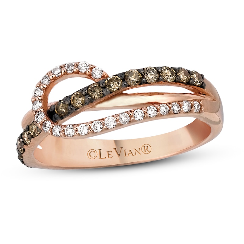 Main Image 1 of Previously Owned Le Vian Diamond Ring 1/2 ct tw Round-cut 14K Strawberry Gold Size 4.5