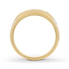Thumbnail Image 2 of Previously Owned Men's THE LEO Diamond Band 1/2 ct tw Round-cut 14K Yellow Gold - Size 8