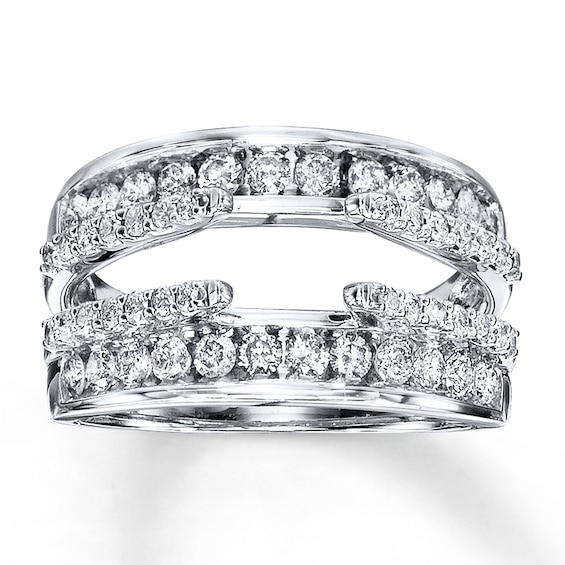 Previously Owned Diamond Enhancer Ring 1 ct tw Round-cut 14K White Gold Size 10
