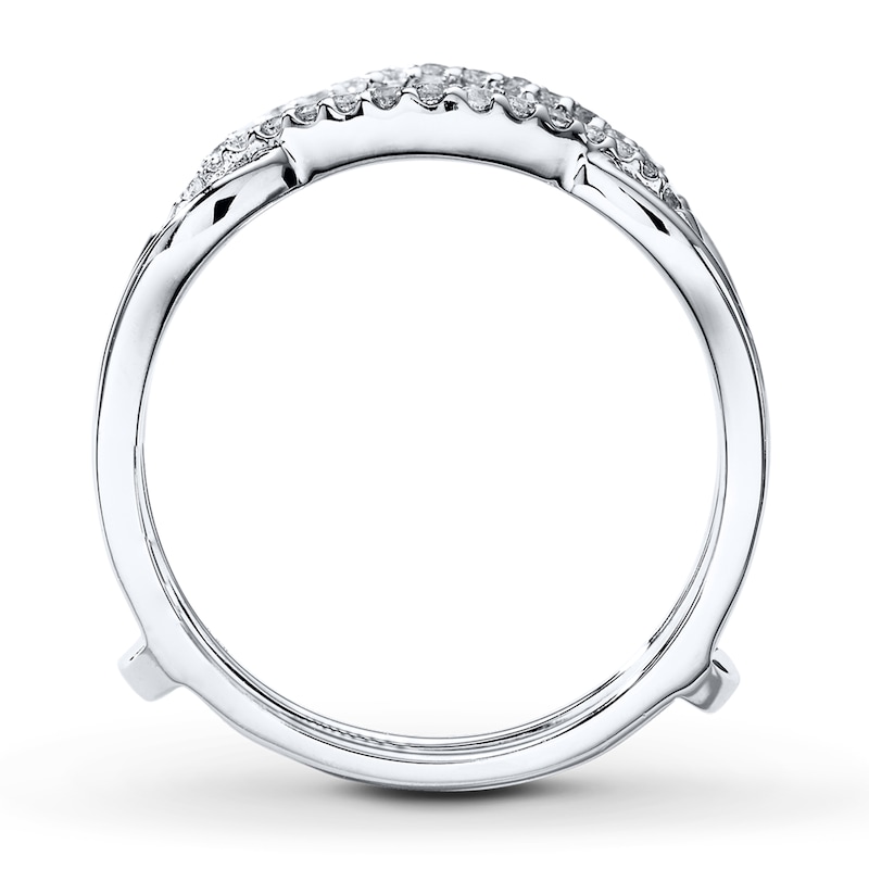 Main Image 2 of Previously Owned Diamond Enhancer Ring 1/5 ct tw Round-cut 14K White Gold Size 3.75