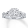 Thumbnail Image 1 of Previously Owned Previously Owned Ring 5/8 ct tw Round-cut Diamonds 14K White Gold Size 5.25