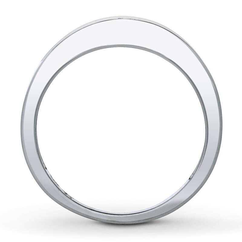 Main Image 2 of Previously Owned Diamond Wedding Band 1/2 ct tw Princess-cut 14K White Gold Size 9