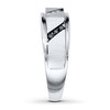 Thumbnail Image 2 of Previously Owned Men's Diamond Band 1/5 ct tw Black/White Round-cut 10K White Gold - Size 7