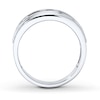 Previously Owned Men's Wedding Band 1 ct tw Round-cut Diamonds 10K White Gold