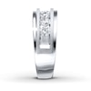 Previously Owned Men's Wedding Band 1 ct tw Round-cut Diamonds 10K White Gold