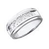 Previously Owned Men's Wedding Band 1 ct tw Round-cut Diamonds 10K White Gold