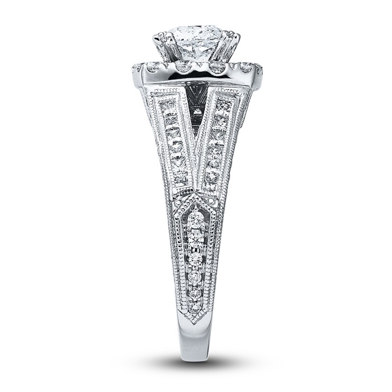 Main Image 3 of Previously Owned Previously Owned Neil Lane Ring 2 ct tw Cushion, Princess & Round-cut Diamonds 14K White Gold - Size 4.5