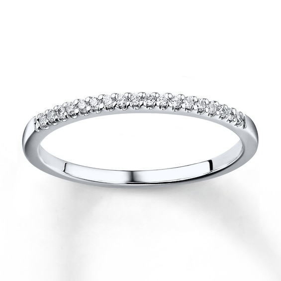 Previously Owned Diamond Wedding Band 1/ ct tw Round-cut 10K White Gold Size