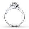 Thumbnail Image 2 of Previously Owned Diamond Engagement Ring 1/2 ct tw Princess & Round-cut 10K White Gold - Size 5.25