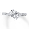 Thumbnail Image 1 of Previously Owned Ever Us Two-Stone Anniversary Ring 1 ct tw Round-cut Diamonds 14K White Gold - Size 9