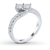 Thumbnail Image 2 of Previously Owned Ever Us Two-Stone Anniversary Ring 1 ct tw Round-cut Diamonds 14K White Gold - Size 9