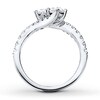 Thumbnail Image 4 of Previously Owned Ever Us Two-Stone Anniversary Ring 1 ct tw Round-cut Diamonds 14K White Gold - Size 9