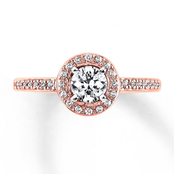 Previously Owned Diamond Engagement Ring 5/8 ct tw Round-cut 14K Two-Tone Gold Size 10