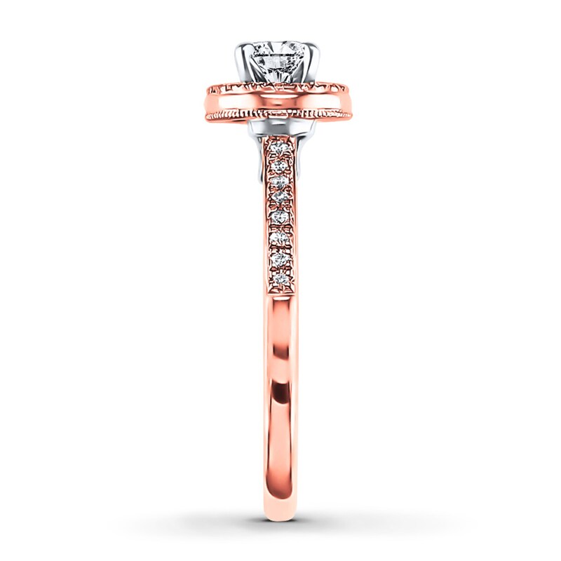 Main Image 3 of Previously Owned Diamond Engagement Ring 5/8 ct tw Round-cut 14K Two-Tone Gold - Size 10