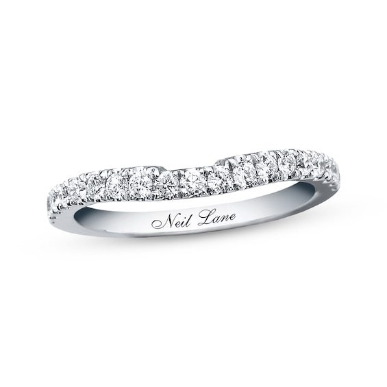 Previously Owned Neil Lane Wedding Band 3/8 ct tw Round-cut Diamonds 14K White Gold Size