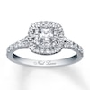 Thumbnail Image 1 of Previously Owned Neil Lane Engagement Ring 1 ct tw Princess & Round-cut Diamonds 14K White Gold Size 4.75