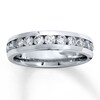 Thumbnail Image 1 of Previously Owned Diamond Anniversary Ring 1 ct tw Round-cut 14K White Gold - Size 5.5