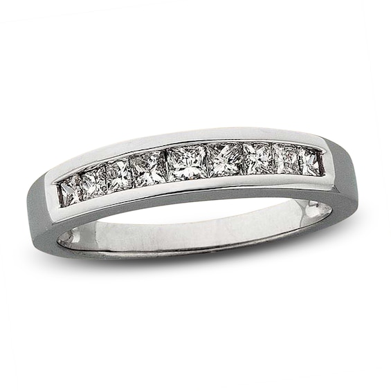 Previously Owned Diamond Band 1/2 ct tw Princess-cut 14K White Gold Size
