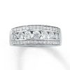 Thumbnail Image 1 of Previously Owned Diamond Anniversary Ring 1 ct tw Round-cut 14K White Gold - Size 4