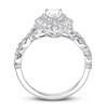 Thumbnail Image 2 of Previously Owned Neil Lane Engagement Ring 1-1/8 ct tw Pear & Round-cut Diamonds 14K White Gold - Size 4.5
