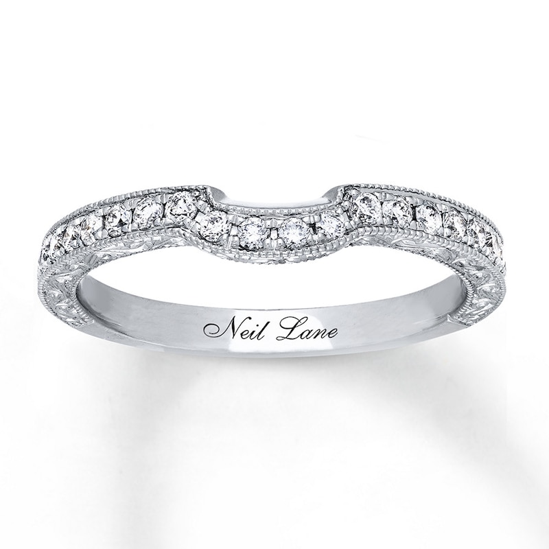 Main Image 1 of Previously Owned Neil Lane Wedding Band 1/3 ct tw Round-cut Diamonds 14K White Gold - Size 10