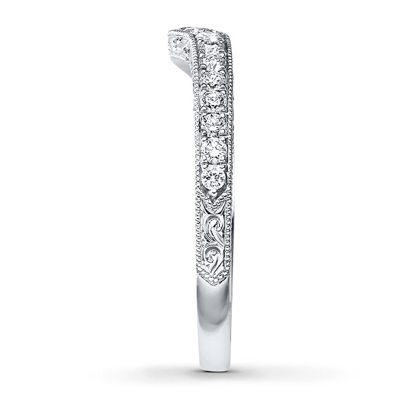 Main Image 3 of Previously Owned Neil Lane Wedding Band 1/3 ct tw Round-cut Diamonds 14K White Gold - Size 10