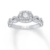 Thumbnail Image 1 of Previously Owned Neil Lane Diamond Ring 5/8 ct tw Princess & Round-cut 14K White Gold Size 5