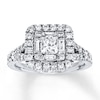 Thumbnail Image 1 of Previously Owned Neil Lane Engagement Ring 1-1/4 ct tw Princess, Baguette & Round-cut Diamonds 14K White Gold Size 5