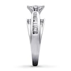 Thumbnail Image 3 of Previously Owned Diamond Engagement Ring 1 ct tw Marquise, Baguette & Round-cut 14K White Gold - Size 9.5