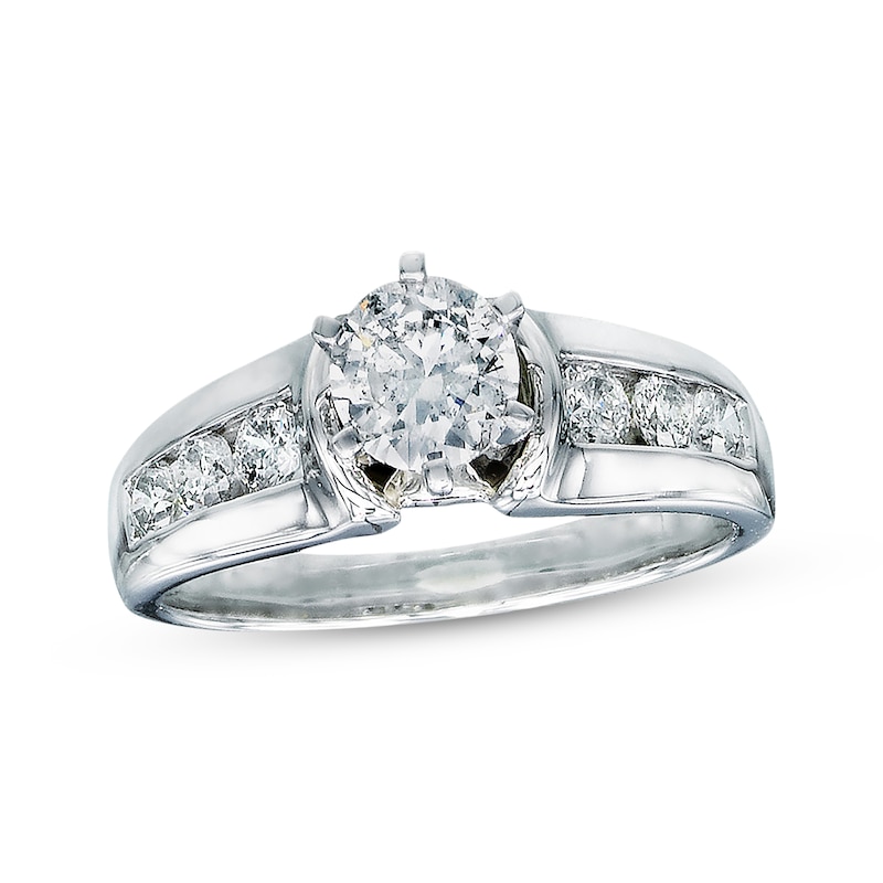 Previously Owned Diamond Engagement Ring 1 ct tw Round-cut 14K White Gold