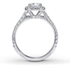 Thumbnail Image 2 of Previously Owned Neil Lane Bridal Ring 1-1/2 ct tw Princess & Round-cut Diamonds 14K White Gold Size 4.75