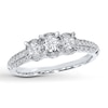 Thumbnail Image 1 of Previously Owned Diamond Engagement Ring 1/2 ct tw Round-cut 10K White Gold Size 4.5