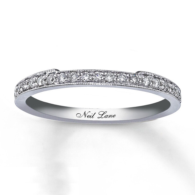 Main Image 1 of Previously Owned Neil Lane Diamond Wedding Band 1/5 ct tw Round-cut 14K White Gold