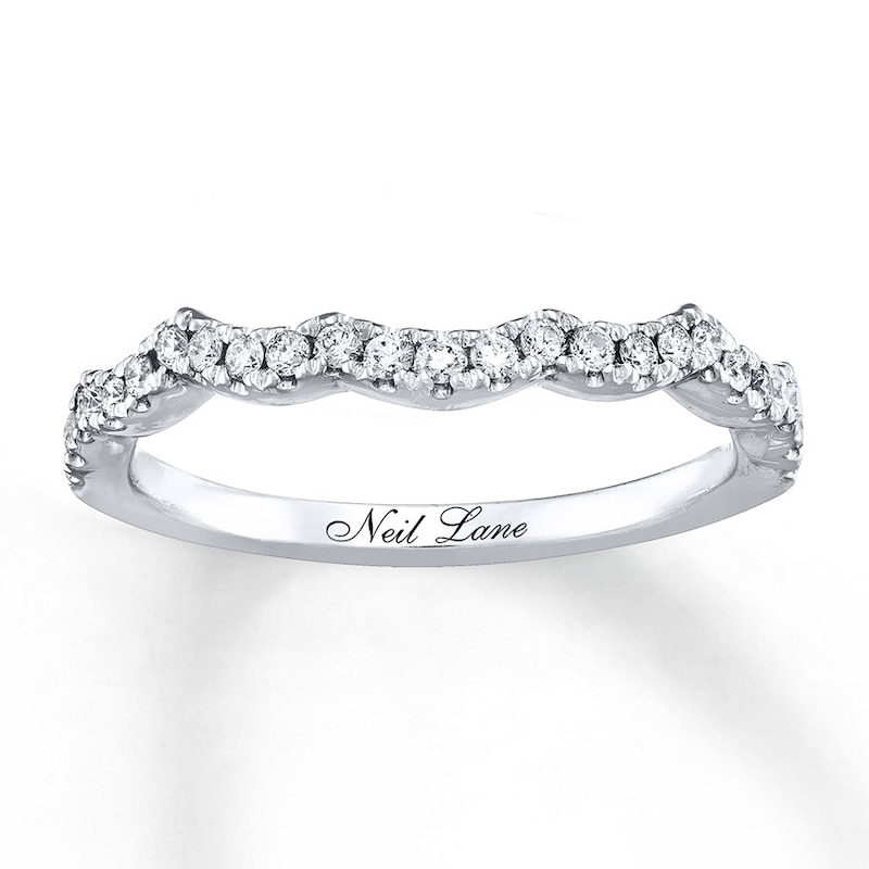 Main Image 1 of Previously Owned Neil Lane Wedding Band 1/4 ct tw Round-cut Diamonds 14K White Gold