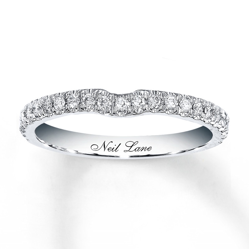 Main Image 1 of Previously Owned Neil Lane Diamond Wedding Band 1/5 ct tw Round-cut 14K White Gold