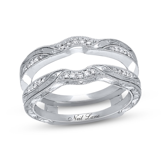 Previously Owned Neil Lane Diamond Enhancer Ring 1/8 cttw Round-cut 14K White Gold