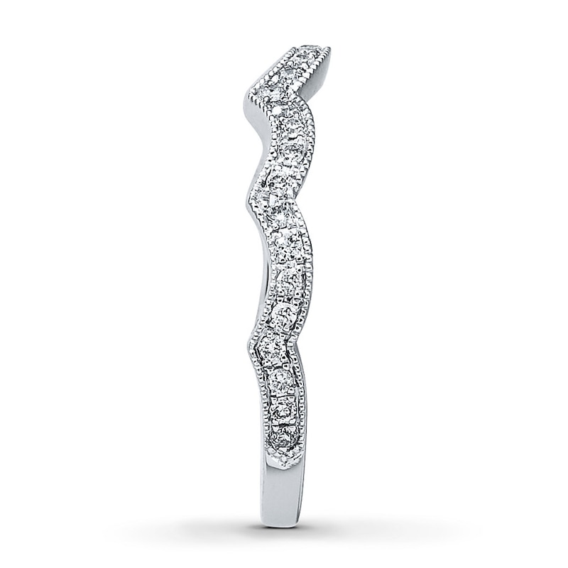 Main Image 3 of Previously Owned Neil Lane Wedding Band 1/5 ct tw Round-cut Diamonds 14K White Gold - Size 5.5