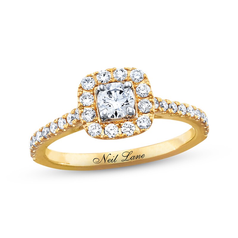 Main Image 1 of Previously Owned Neil Lane Diamond Engagement Ring 3/4 ct tw Round-cut 14K Yellow Gold