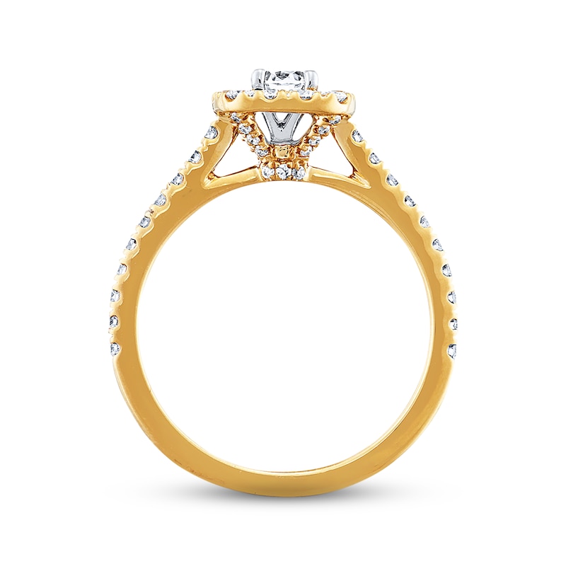Main Image 2 of Previously Owned Neil Lane Diamond Engagement Ring 3/4 ct tw Round-cut 14K Yellow Gold