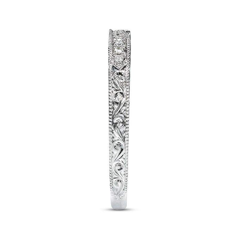 Previously Owned Neil Lane Diamond Wedding Band 1/20 ct tw Round-cut 14K White Gold