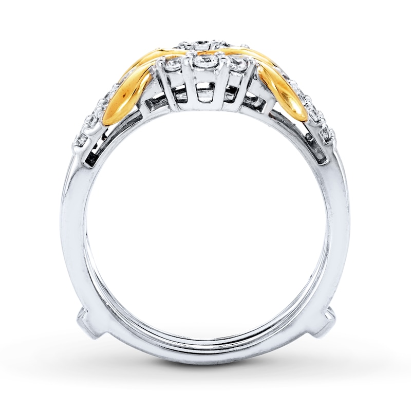 Previously Owned Diamond Enhancer Ring 1/3 ct tw Round-cut 14K Two-Tone Gold