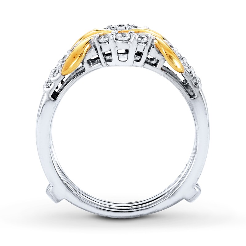 Previously Owned Diamond Enhancer Ring 1/3 ct tw Round-cut 14K Two-Tone Gold