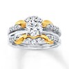 Previously Owned Diamond Enhancer Ring 1/3 ct tw Round-cut 14K Two-Tone Gold