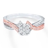 Thumbnail Image 0 of Previously Owned Diamond Promise Ring 1/5 ct tw 10K Rose Gold Sterling Silver