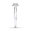 Previously Owned Diamond Ring 1/4 ct tw Princess & Round-cut 10K White Gold