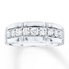 Thumbnail Image 1 of Previously Owned Men's Wedding Band 1 ct tw Round-cut Diamonds 14K White Gold
