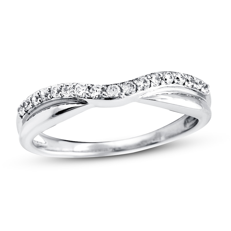 Main Image 1 of Previously Owned Diamond Wedding Band 1/4 ct tw Round-cut 14K White Gold