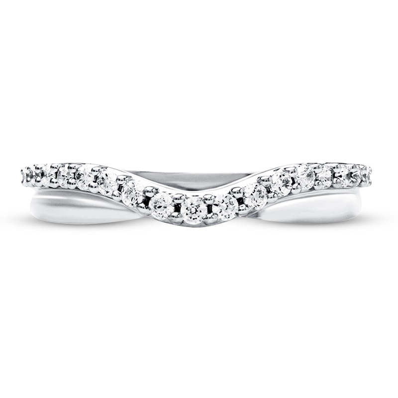 Main Image 4 of Previously Owned Diamond Wedding Band 1/4 ct tw Round-cut 14K White Gold