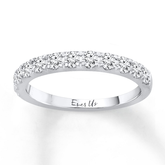 Previously Owned Ever Us Diamond Wedding Band 3/4 ct tw Round-cut 14K White Gold